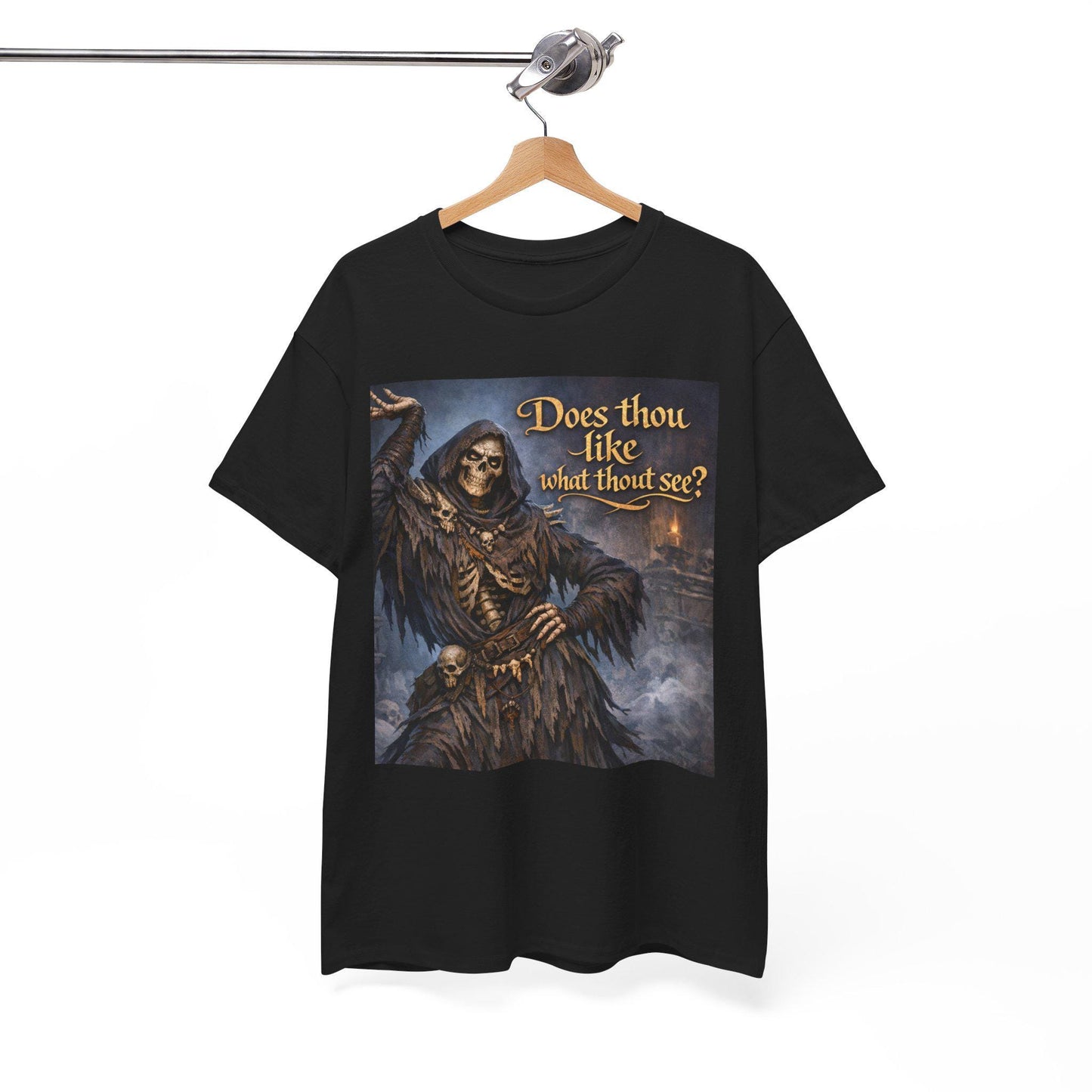 Grim Reaper Illustration Tee | Does thou like what thou see? Shirt, Gothic Skull