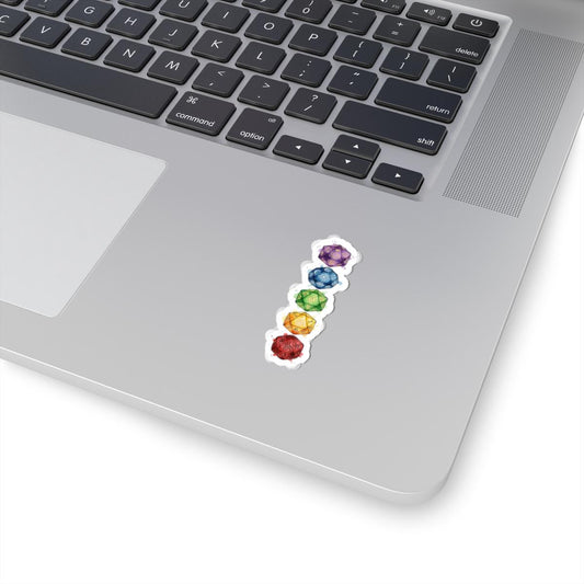 Chakra Crest Line Sticker | Witchy Medieval Fantasy, Mystic Symbols Kiss-Cut Sticker