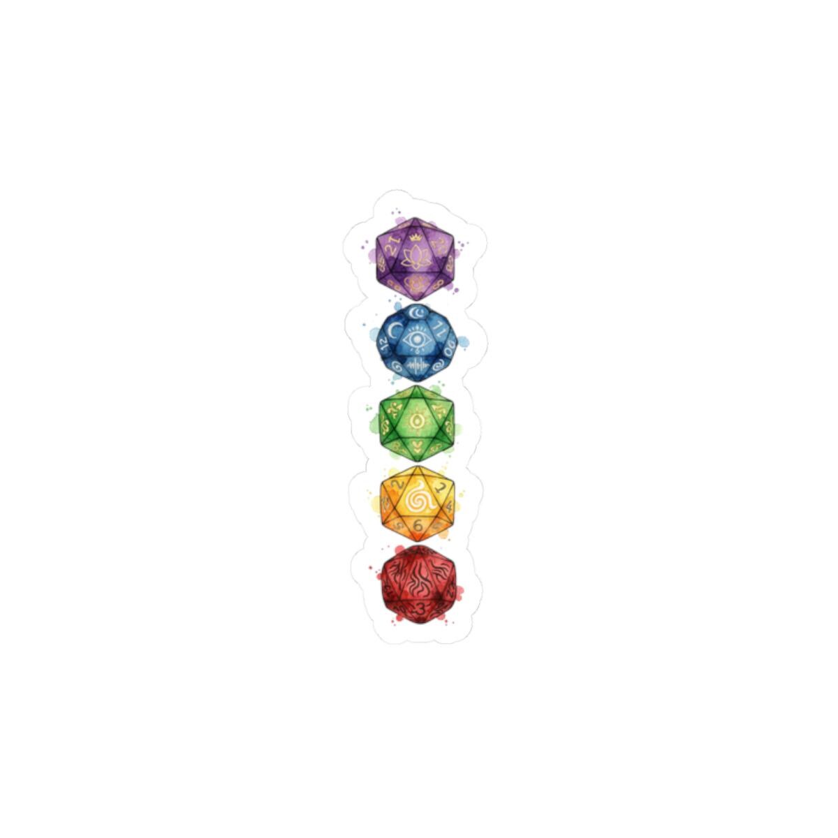 Chakra Crest Line Sticker | Witchy Medieval Fantasy, Mystic Symbols Kiss-Cut Sticker
