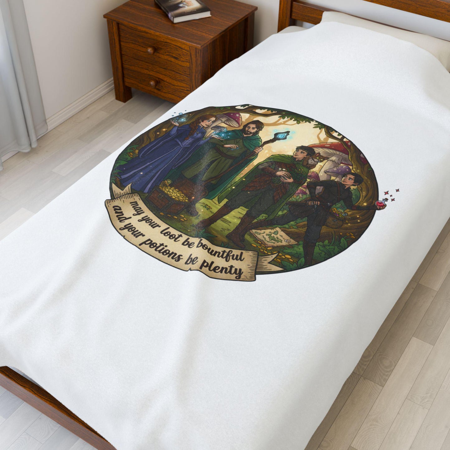 Olde Quest Proclamation Velveteen Plush Blanket | Medieval Fantasy, Witchy Nerdcore