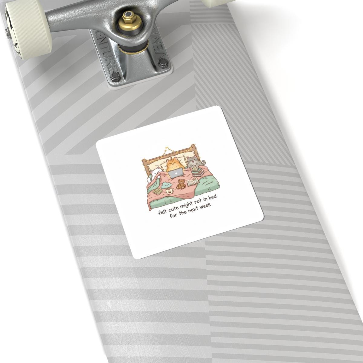 Bed Rot Nap Club Sticker | Cozy Cat Laptop Humor