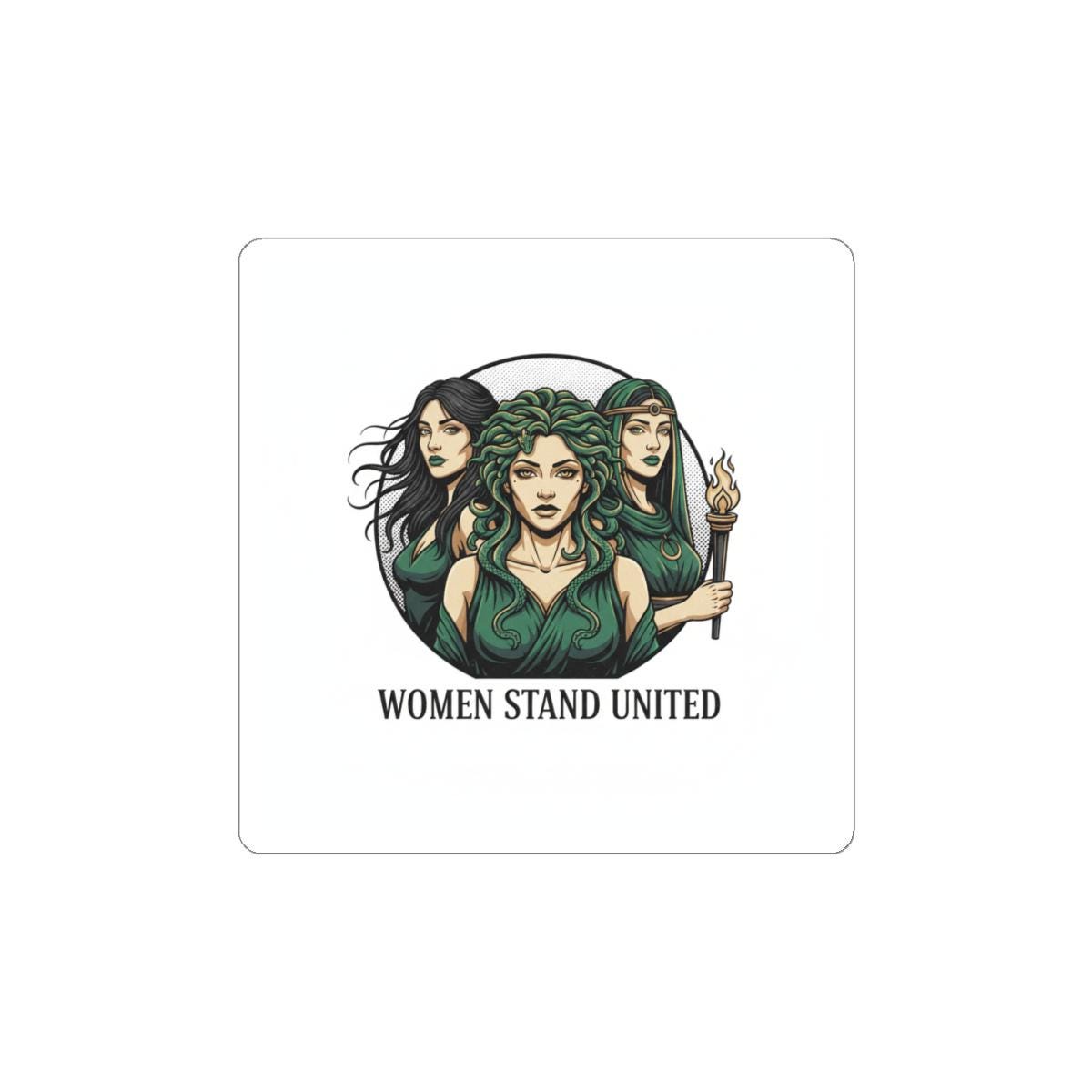 Women Stand United Sticker | Mythic minimal, stoic philosophy art