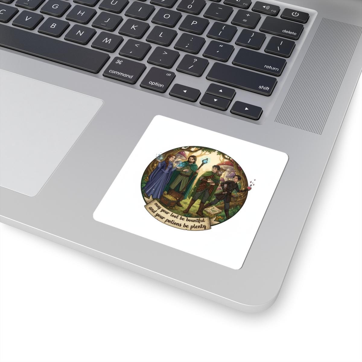 Medieval Party Adventurers Kiss-Cut Sticker | Witchy Fantasy, Olde Style Quote