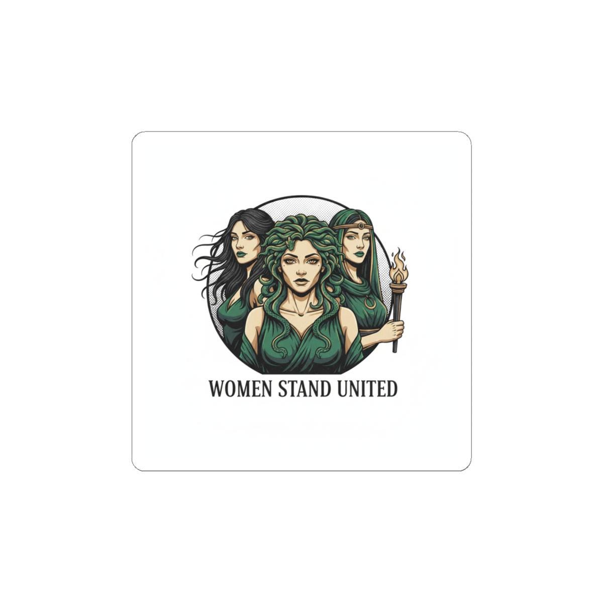 Women Stand United Sticker | Mythic minimal, stoic philosophy art