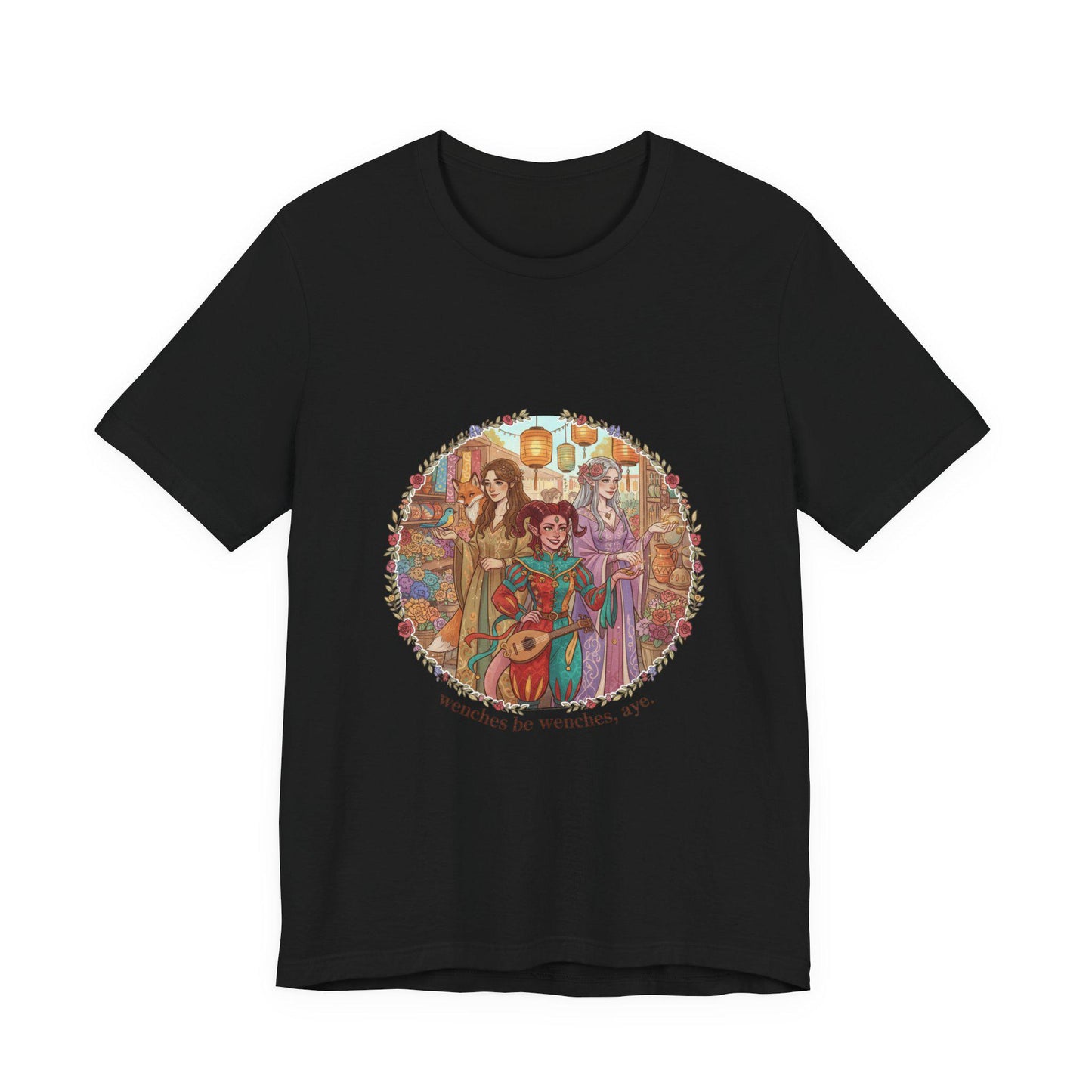 Medieval Bard Illustration Tee | fantasy sarcastic tee, olde style quote shirt