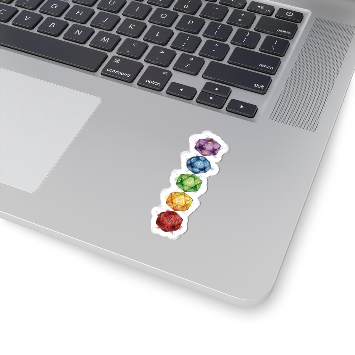 Chakra Crest Line Sticker | Witchy Medieval Fantasy, Mystic Symbols Kiss-Cut Sticker