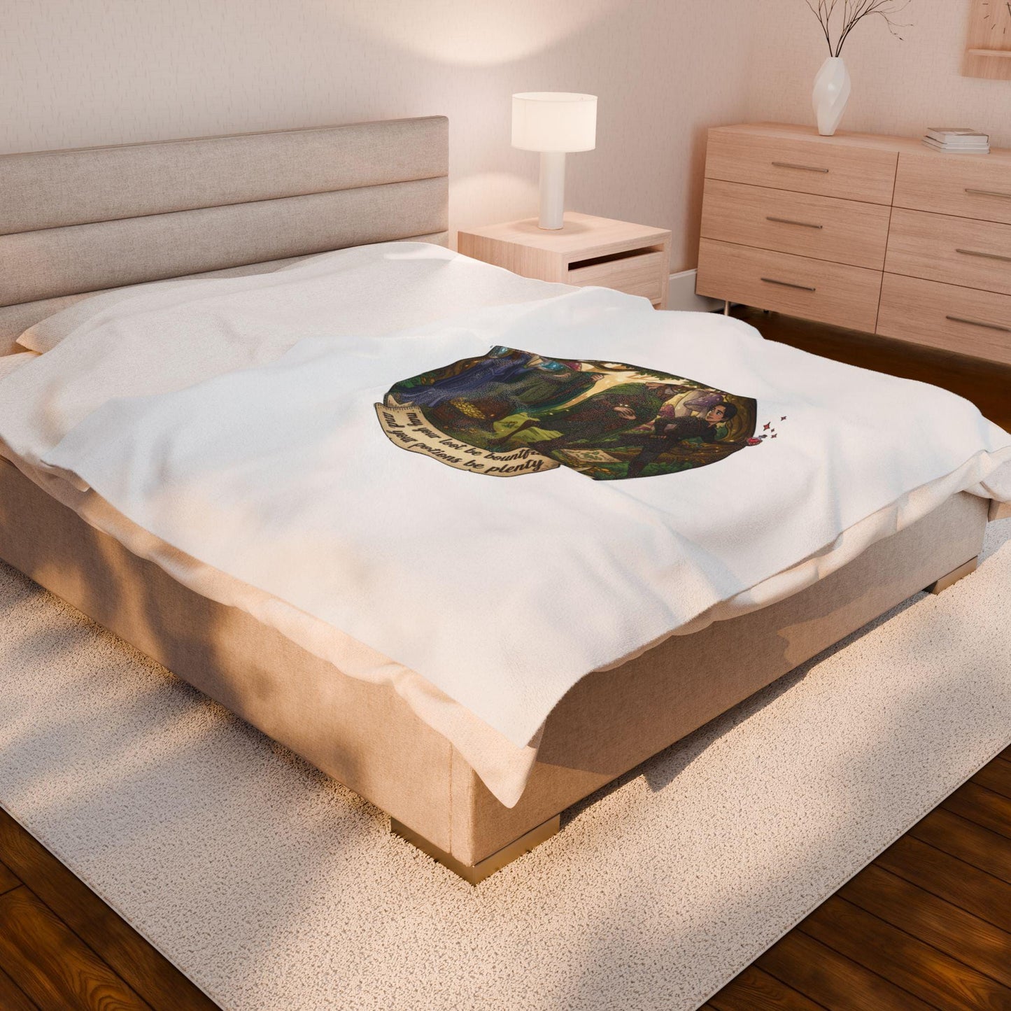 Olde Quest Proclamation Velveteen Plush Blanket | Medieval Fantasy, Witchy Nerdcore