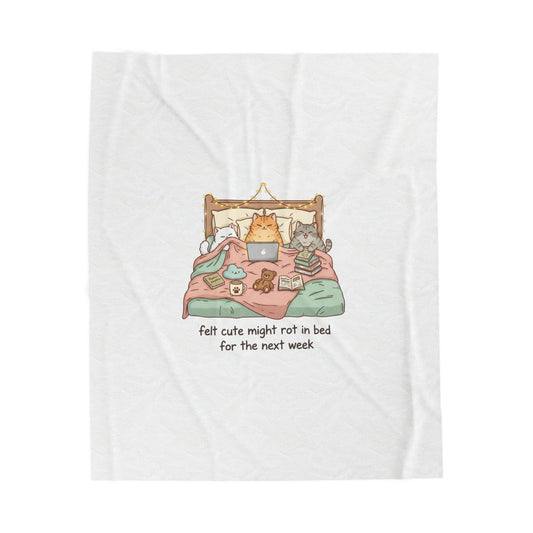 Sleepy Pets Plush Blanket | Bed Rot Humor, Restful Vibes