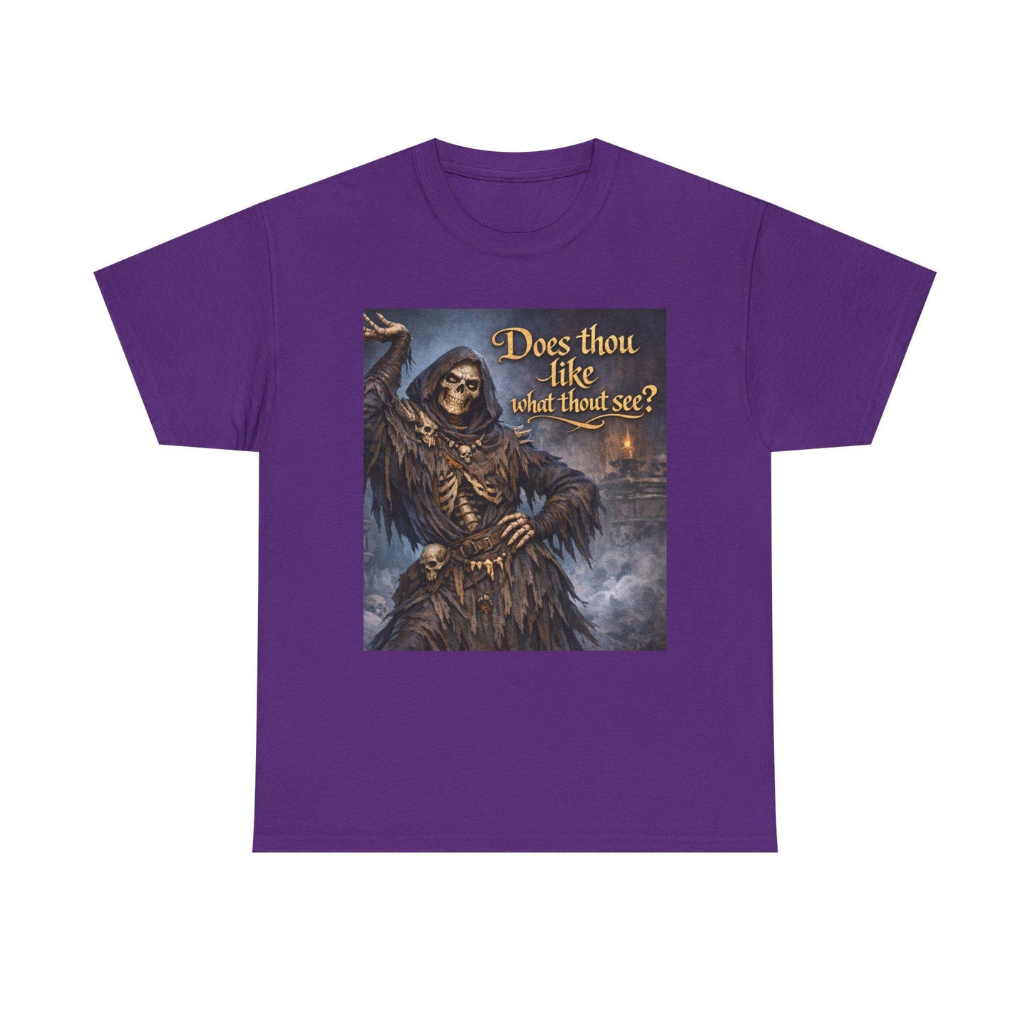 Grim Reaper Illustration Tee | Does thou like what thou see? Shirt, Gothic Skull