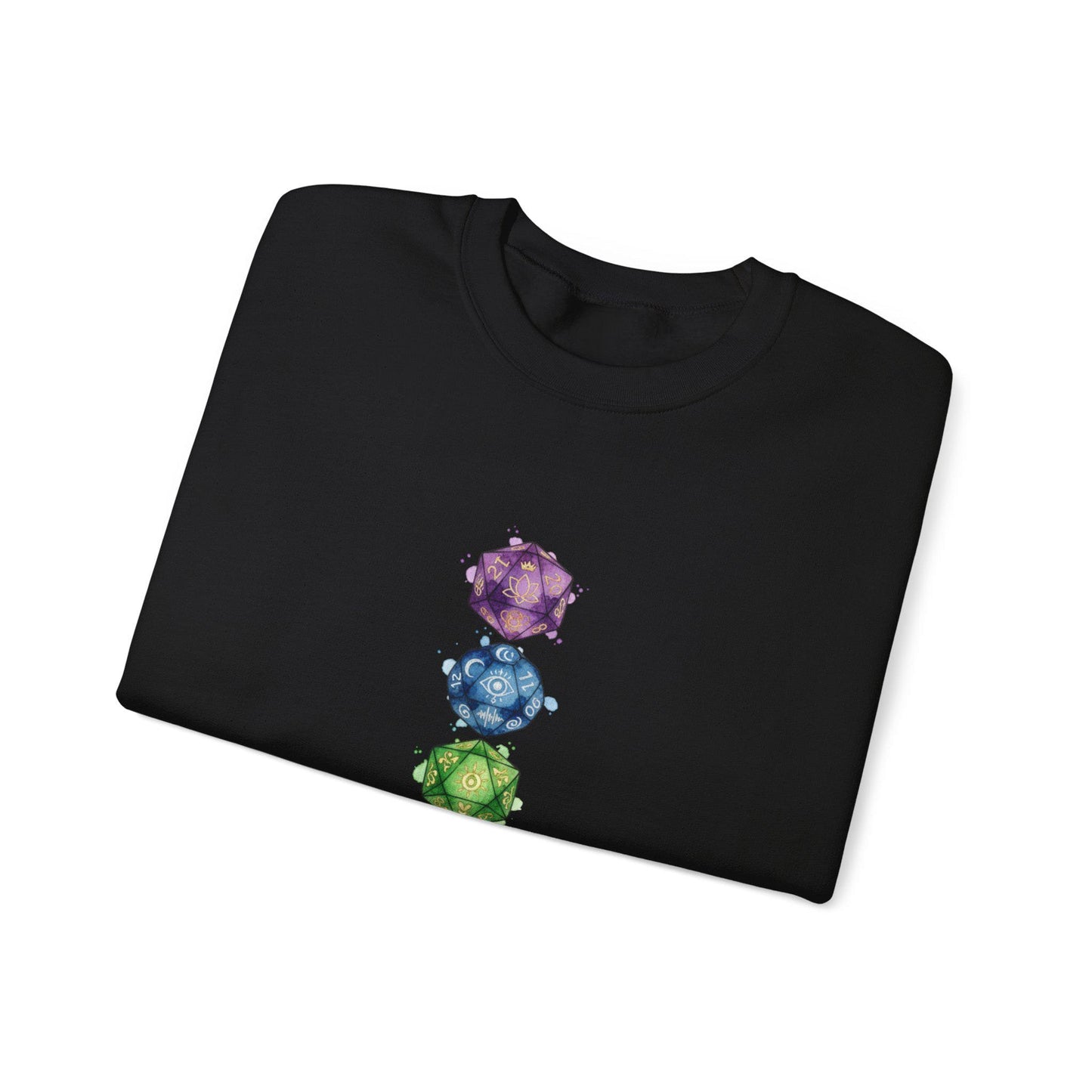 Rainbow Gemstones Crewneck Sweatshirt | Witchy Medieval Fantasy, Nerdcore