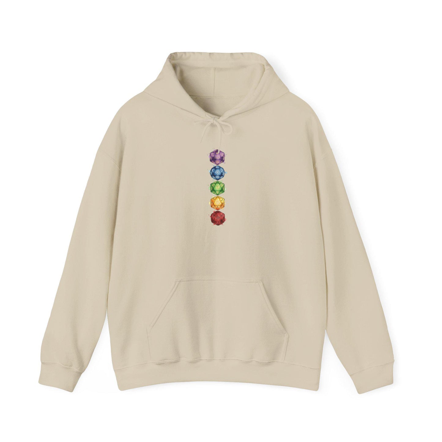 Chakra Gems Vertical Hoodie | Witchy Medieval Fantasy, Olde Style Quote