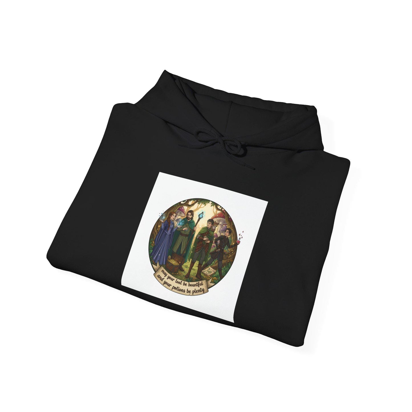 Olde Quest Humor Hoodie | witchy medieval fantasy, parchment typography