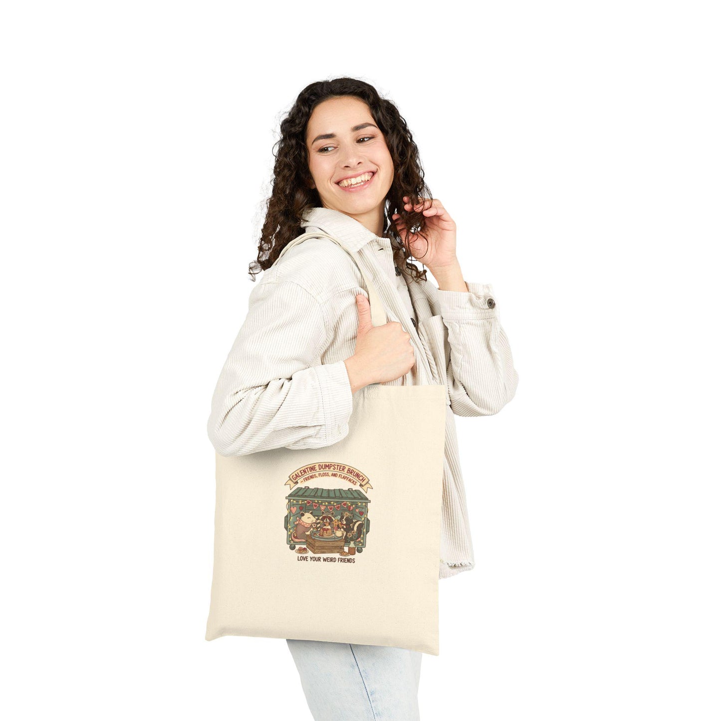 Galentine's Squad Brunch Tote, Cotton Canvas Tote | Female Friendship, Playful Script