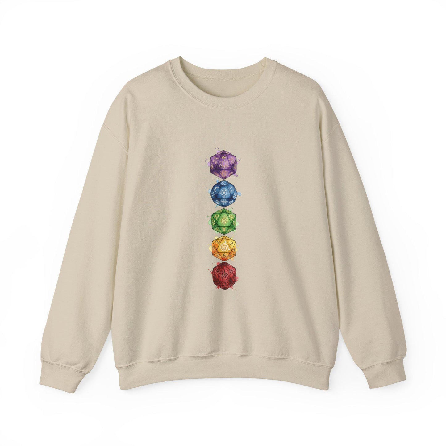 Rainbow Gemstones Crewneck Sweatshirt | Witchy Medieval Fantasy, Nerdcore