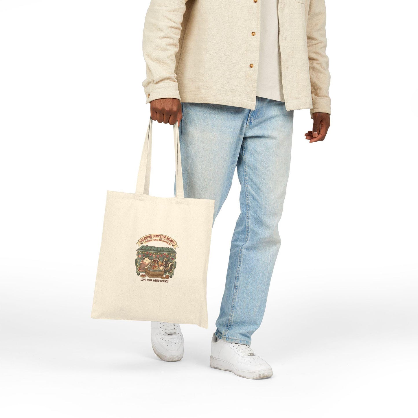 Galentine's Squad Brunch Tote, Cotton Canvas Tote | Female Friendship, Playful Script
