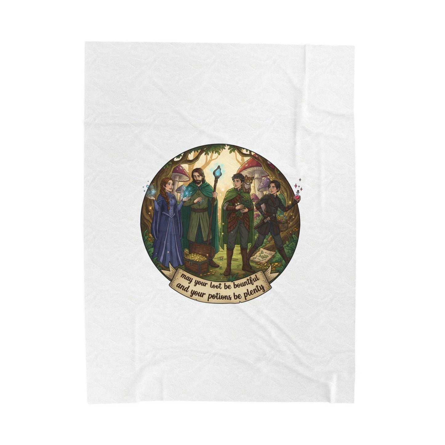 Olde Quest Proclamation Velveteen Plush Blanket | Medieval Fantasy, Witchy Nerdcore