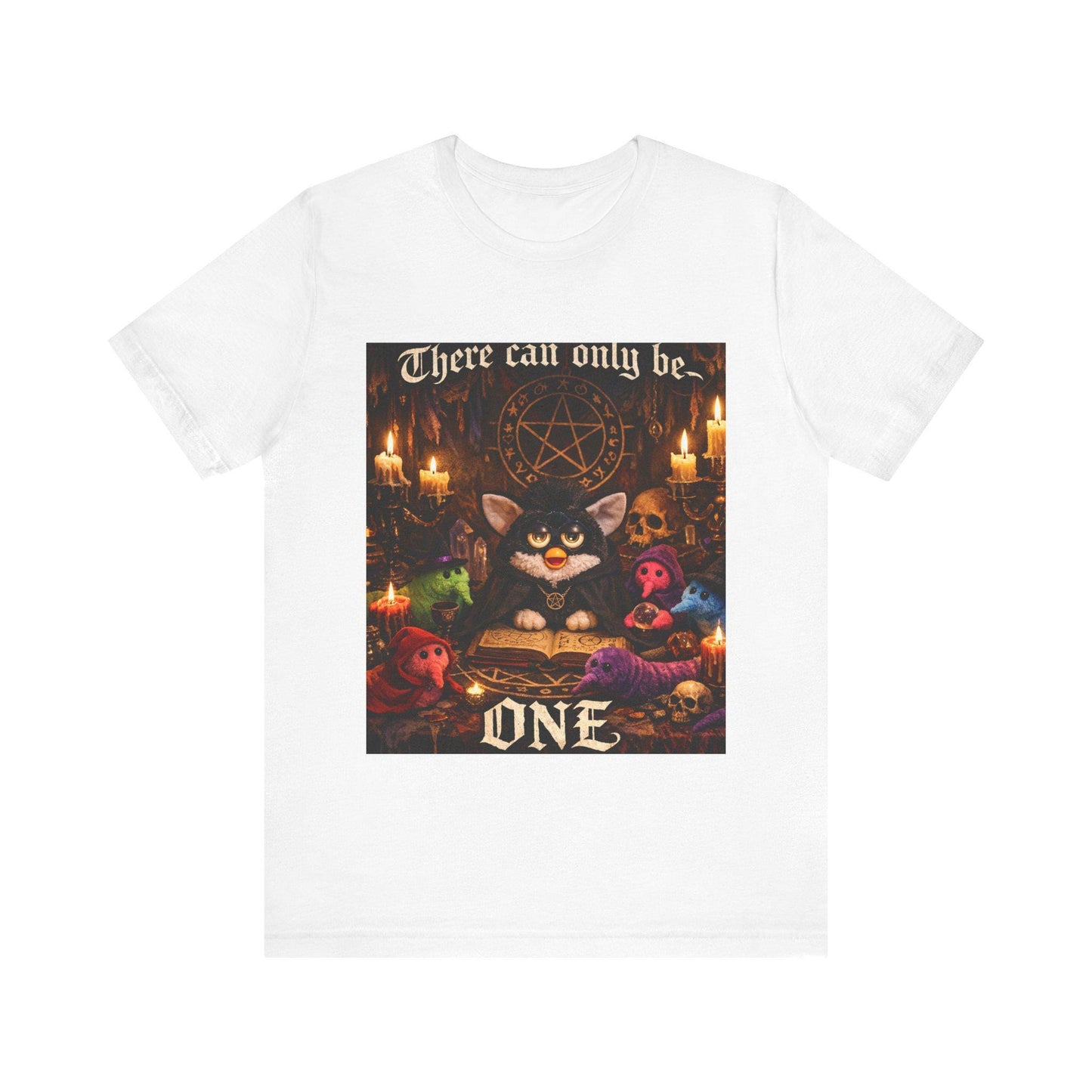 Occult Black Cat with Candles Tee | Witchy Cat Shirt