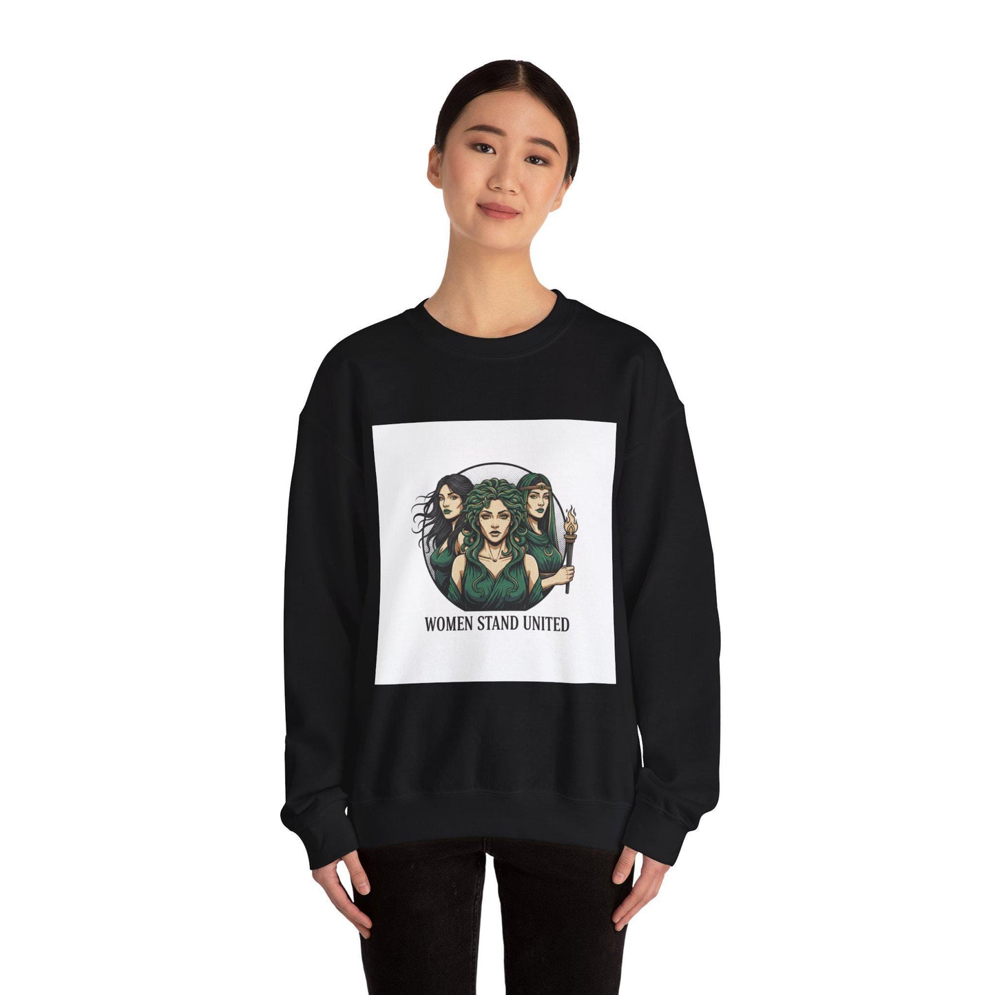 Women Stand United sweatshirt | mythic design, stoic philosophy art