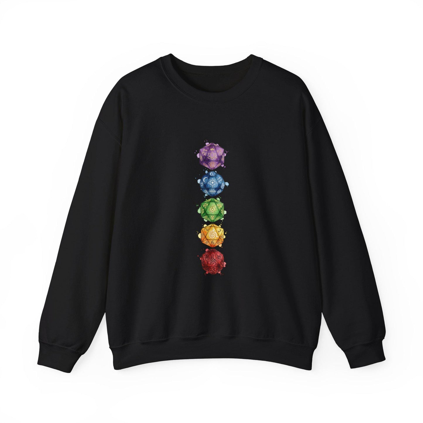 Rainbow Gemstones Crewneck Sweatshirt | Witchy Medieval Fantasy, Nerdcore
