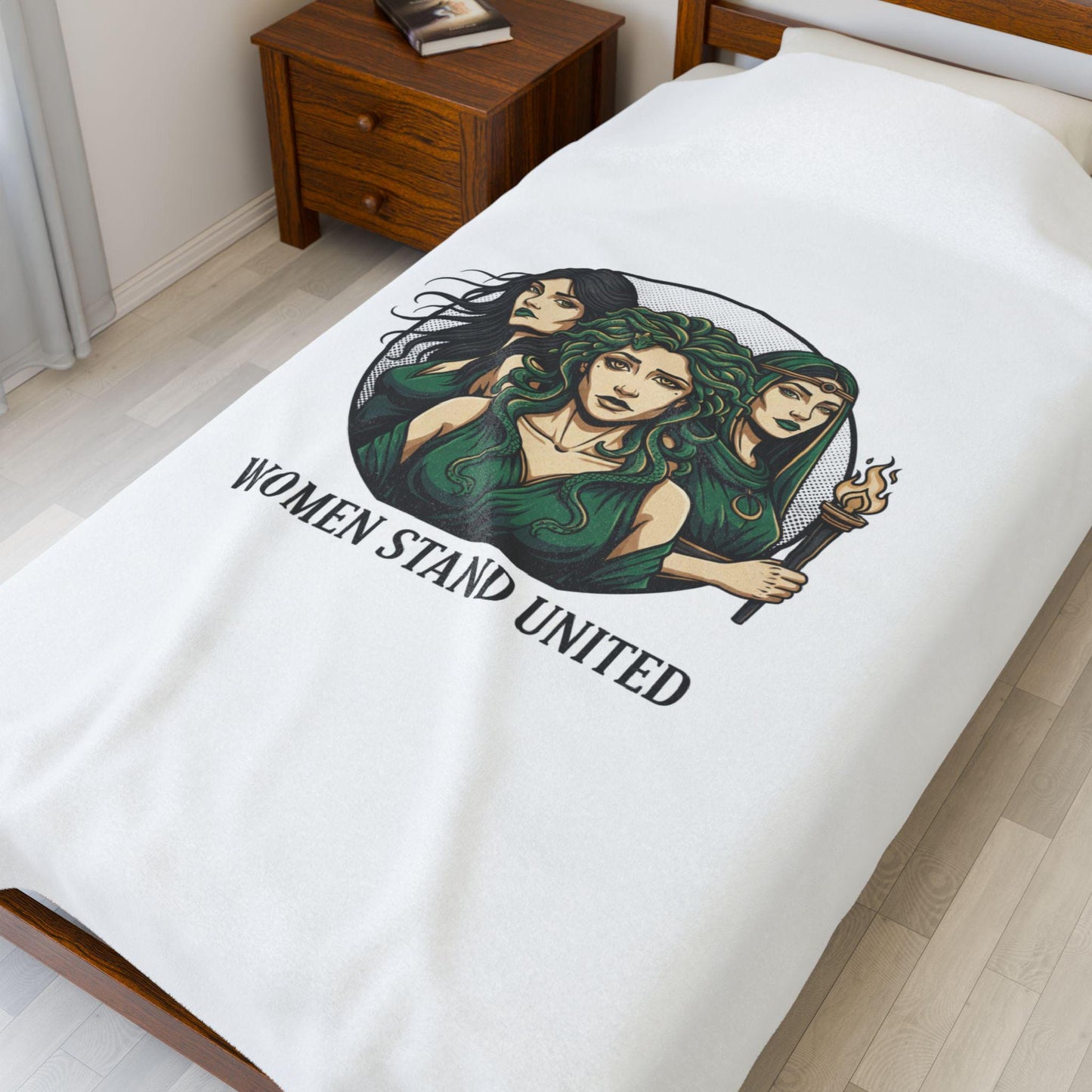 Women Stand United Blanket | Mythic Minimalism, stoic philosophy art
