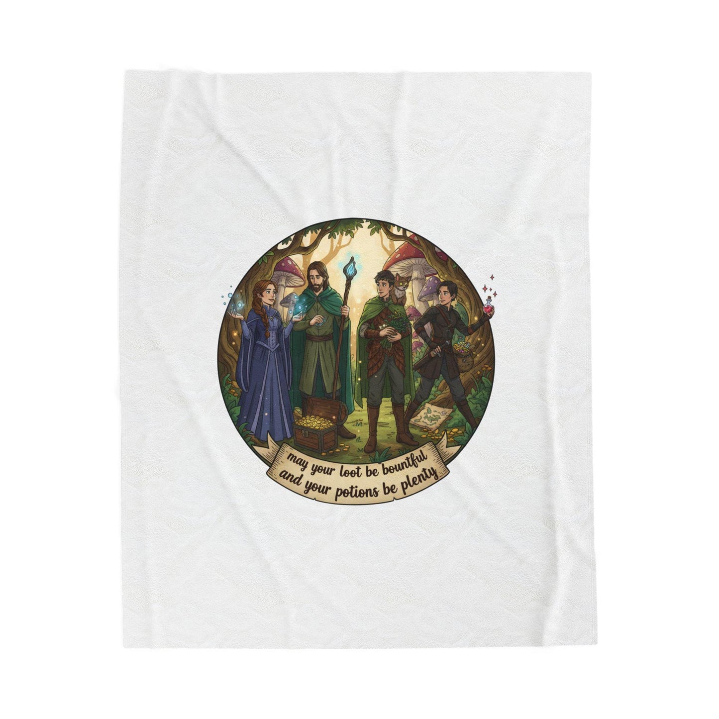 Olde Quest Proclamation Velveteen Plush Blanket | Medieval Fantasy, Witchy Nerdcore