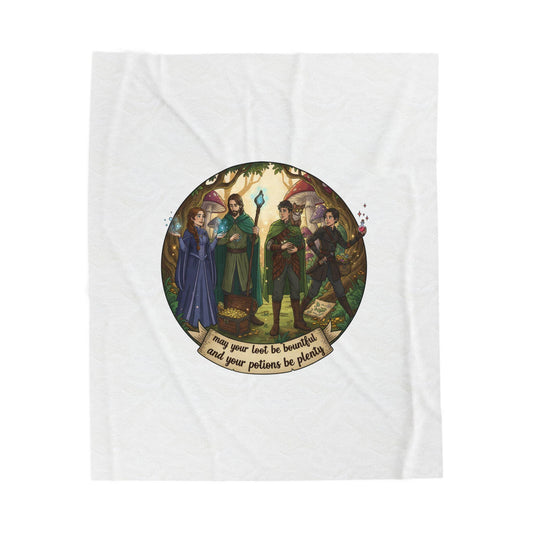Olde Quest Proclamation Velveteen Plush Blanket | Medieval Fantasy, Witchy Nerdcore