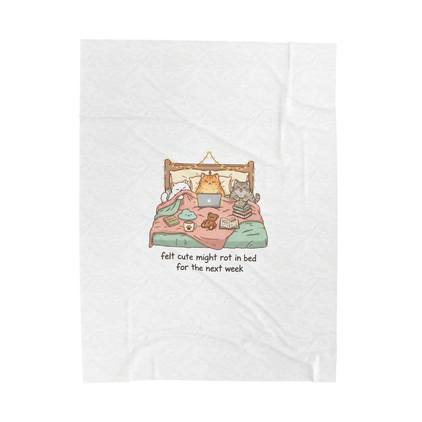Sleepy Pets Plush Blanket | Bed Rot Humor, Restful Vibes