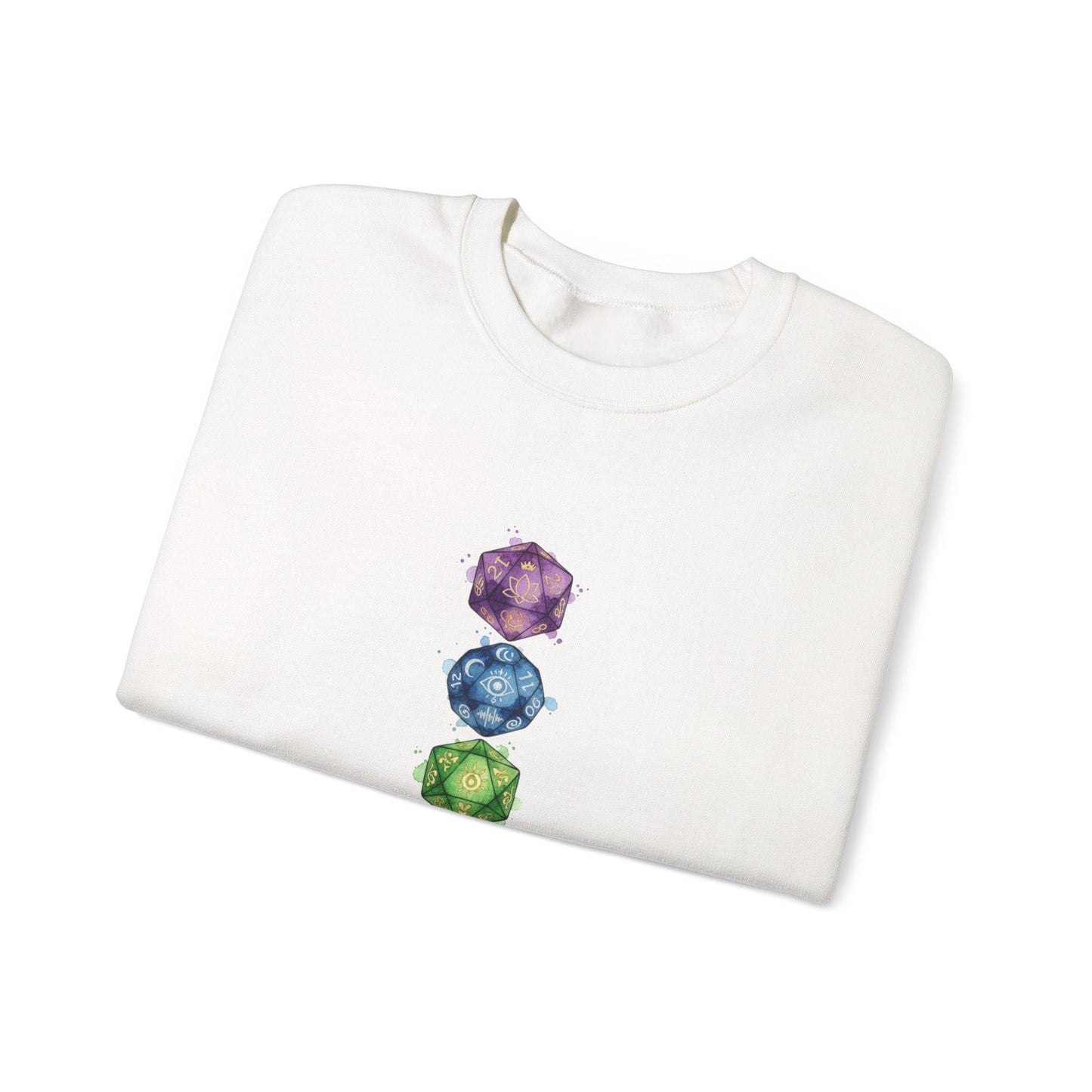 Rainbow Gemstones Crewneck Sweatshirt | Witchy Medieval Fantasy, Nerdcore