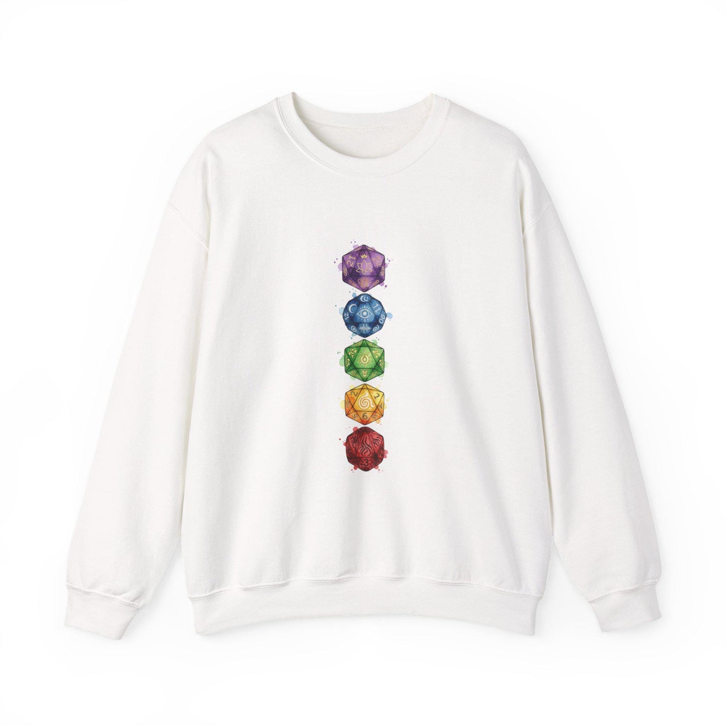 Rainbow Gemstones Crewneck Sweatshirt | Witchy Medieval Fantasy, Nerdcore