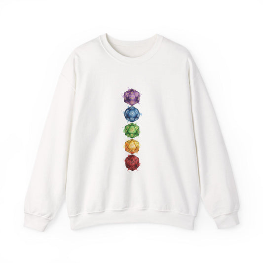 Rainbow Gemstones Crewneck Sweatshirt | Witchy Medieval Fantasy, Nerdcore