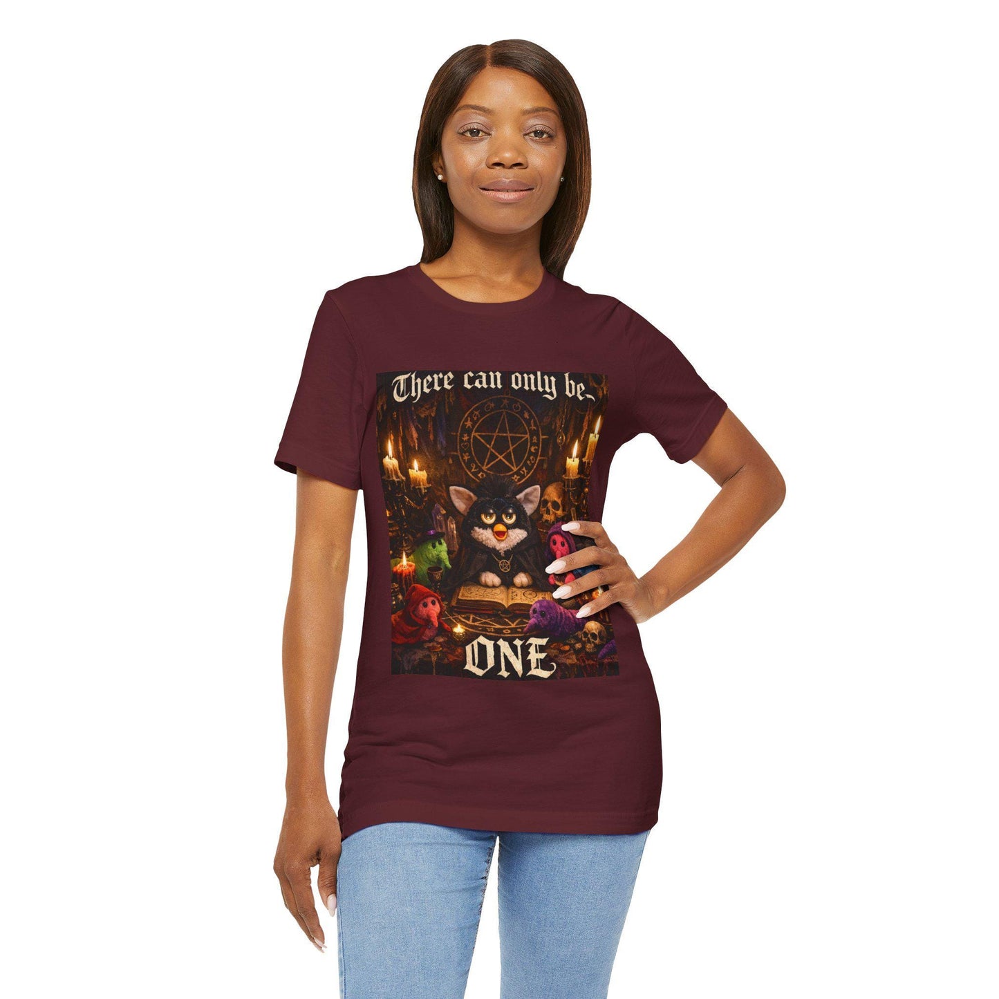 Occult Black Cat with Candles Tee | Witchy Cat Shirt