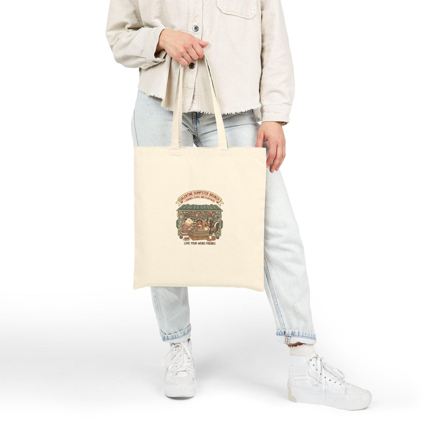 Galentine's Squad Brunch Tote, Cotton Canvas Tote | Female Friendship, Playful Script