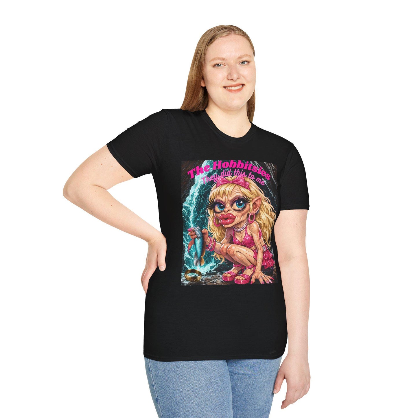 Grotesque Blonde Hobbit Girl T-Shirt | Horror Cute Fantasy Creature