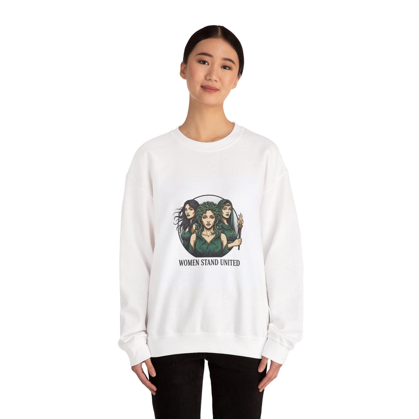 Women Stand United sweatshirt | mythic design, stoic philosophy art