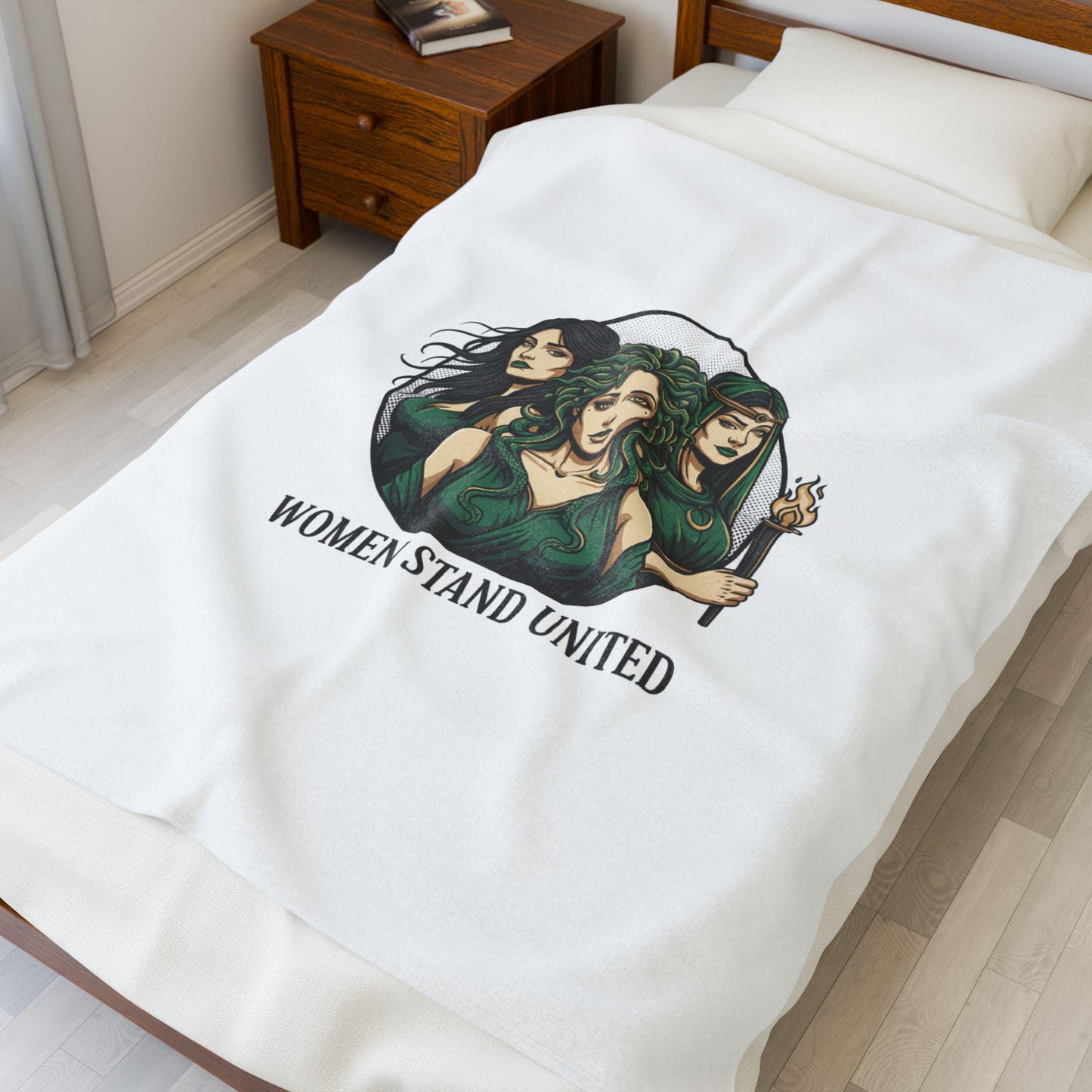 Women Stand United Blanket | Mythic Minimalism, stoic philosophy art