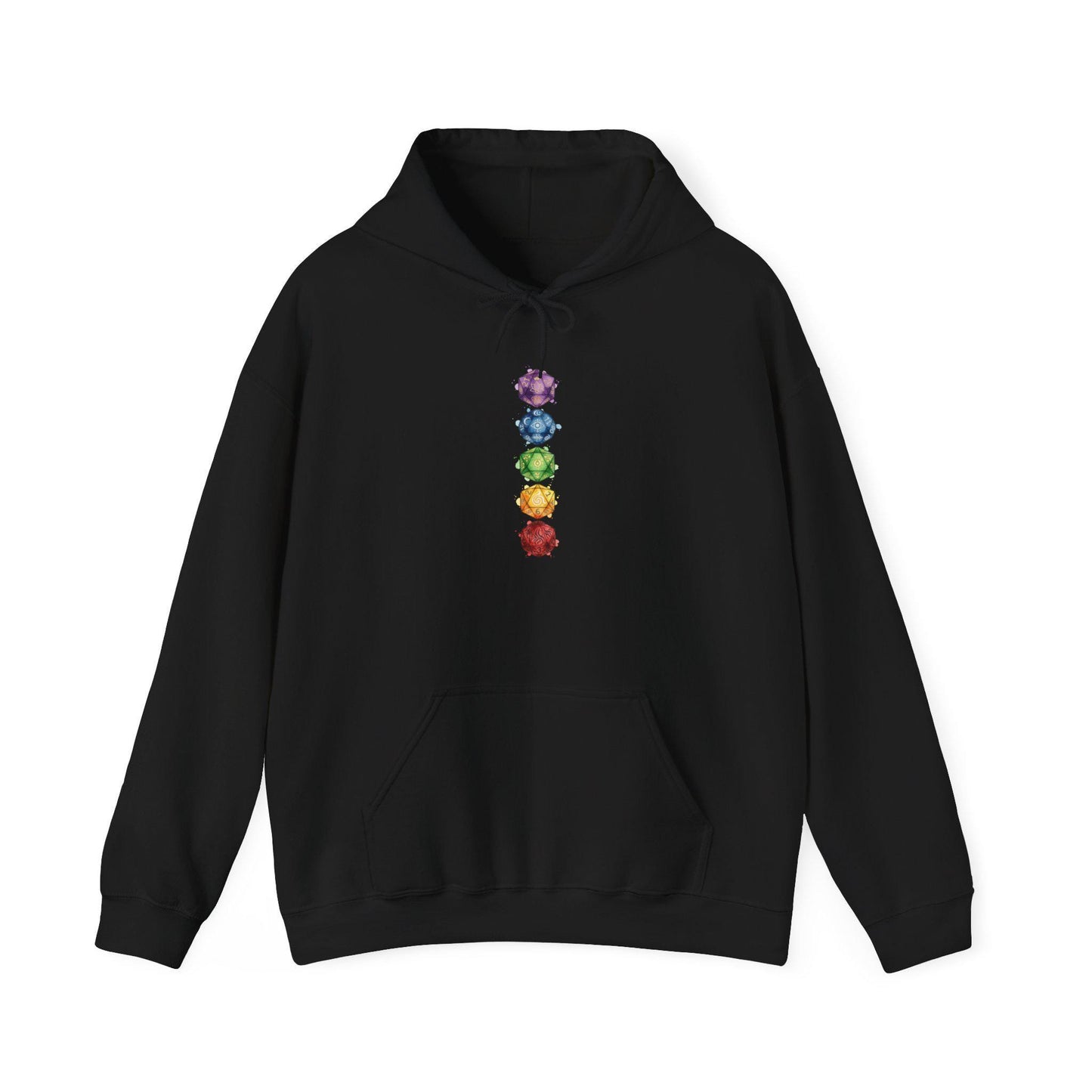 Chakra Gems Vertical Hoodie | Witchy Medieval Fantasy, Olde Style Quote