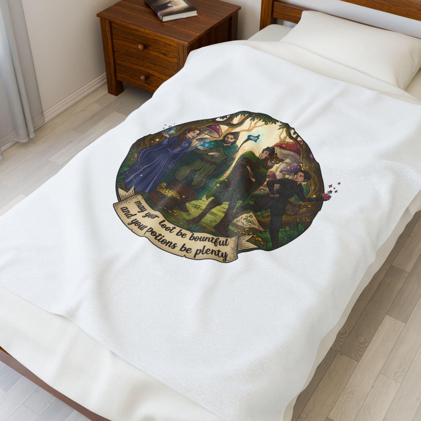 Olde Quest Proclamation Velveteen Plush Blanket | Medieval Fantasy, Witchy Nerdcore